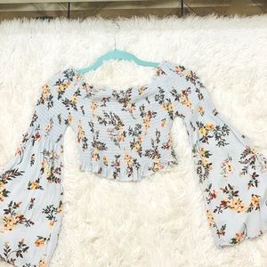 Windsor long sleeve crop top